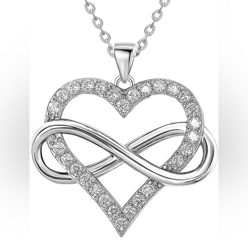 💞NEW💞 Silver Plated Infinity Heart Necklace